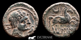 Bilbilis (Zaragoza) bronze Semis 6,43 g., 22 mm. Bílbilis 200-30  BC. Good fine (MBC)