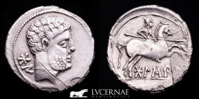 Bolskan Silver Denarius 3,41 g. 21 mm. Huesca II century B.C. nEF