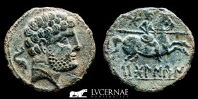Ancient Hispania, Bolskan Bronze As 5,82 g. 24 mm. Bolskan 120-80 B.C. nEF