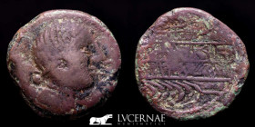 Obulco bronze As 14.78 g., 27 mm. Hispania, Porcuna, Jaen. 100-50 B.C. Good very fine