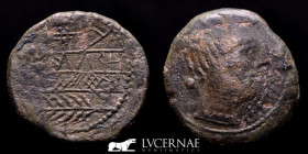 Obulco bronze As 15,00 g., 28 mm. Hispania, Porcuna, Jaen. 100-50 B.C. Good very fine