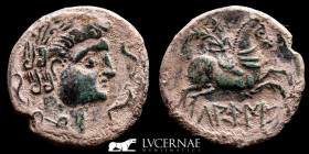 Salduie bronze As 6,09 g. 26 mm Zaragoza 120-80 B.C. nEF