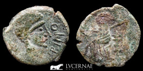 Augustus Bronze As 4.39 g., 23 mm. Irippo, Sevilla 27 BC.-14 AD. gVF