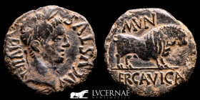 Augustus Bronze As 13,30 g. 28 mm. Municipium Ercavica (Cuenca) 27 B.C-14 AD Good very fine
