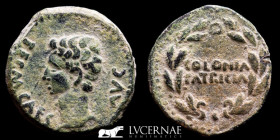 Augustus bronze As 9,88 g. 26 mm Colonia Patricia 27 B.C. - 14 A.D. Good fine (MBC)