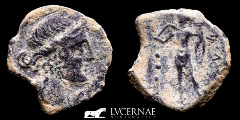 Roman Republic - Hispania. Corduba, bronze semis (3.05 g, 19 mm.), minted betwee...