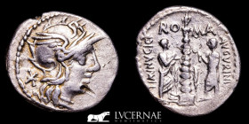 C. Minucius Augurinus Silver Denarius 3.77 g. 20 mm. Rome 135 B.C. gVF