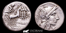 Papirius Carbo Silver Denarius 3,83 g. 18 mm. Rome 122 B.C Good very fine