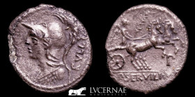 P. Servilius M. f. Rullus. Silver AR Denarius 3,51 g., 21 mm. Rome 100 B.C. very fine