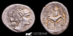 C. Valerius Flaccus Silver Denarius 3.09 g • 21 mm Massalia 82 B.C. Good very fine