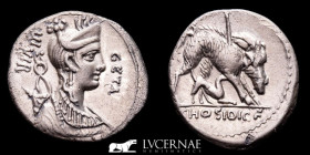 C. Hosidius C. f. Geta Silver Denarius 3.78 g 19 mm Rome 68 B.C. EF