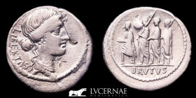 M. Junius Brutus Silver Denarius 3,80 g., 20 mm. Rome 54 B.C. GVF