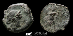Hispain Julius Caesar times Bronze Semis 3.42 g., 19 mm. Corduba 44 BC Good very fine (MBC)