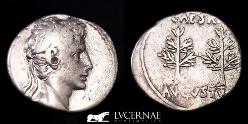 Roman Empire - Augustus (27 B.C. - 14 A.D.) Silver denarius (3,50 g. 19 mm.) Rom...