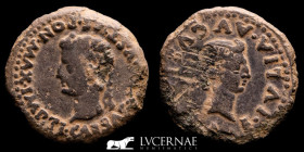 Tiberius bronze As 11,30 g. 27 mm. Emerita Augusta 14-37 A. D. Good very fine