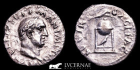 Vitellius Silver Denarius 2.45 g. 19 mm. Rome 69 A.D. gVF
