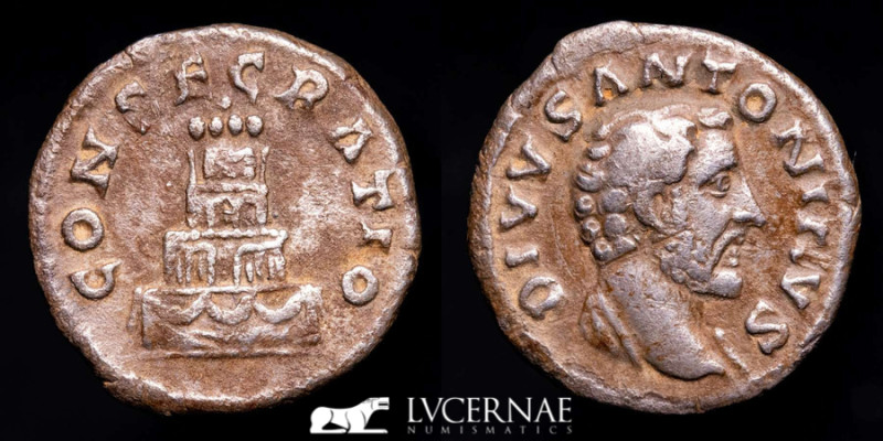 Roman Empire - Divus Antoninus Pius silver denarius (2,63 g., 17 mm.). Rome, AD ...