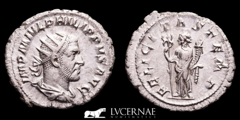 Roman Empire - Philip I (244-249 A.D.) Silver antoninianus (4,23 g. 23 mm) Rome ...