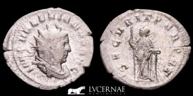 Valerian I Silver Antoninianus 2,47 g, 24 mm Milan 258 A.D. Fine