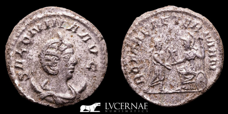 Roman Empire - Salonina. Silvered antoninianus. (3,34 g 20 mm.). AD 255-256. Ant...