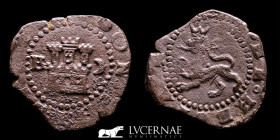 Felipe II 1556-1598 Billon 2 Maravedi 3.81 g. 22 mm. Burgos N/D - M☽ Good very fine.