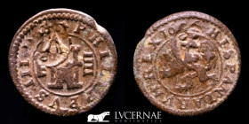 Felipe III (1598-1621) bronze 4 maravedis 2.84 g. 20 mm. Segovia 1606/1641 gVF