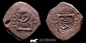 Felipe III Copper 8 Maravedis 6.24 g., 25 mm. Toledo, Sevilla 1619-1641 gVF