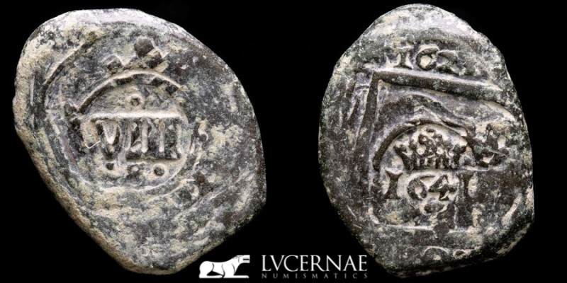 Spain - Felipe III, 

IIII Maravedis 1623 (6.12 g 23 mm), resello VIII Madrid 16...