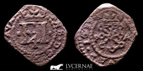 Felipe IV (1621-1665) Bronze 4 cornados 3.56 g. 20 mm. Pamplona 16... Good very fine
