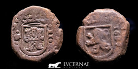 Carlos II - (1665-1700) Bronce 2 maravedis 5.10 g. 20 mm. Coruña 1684 VF