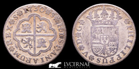 Felipe V 1700-1746 Silver 2 Reales 4.90 g. 26 mm Sevilla 1730 Good very fine