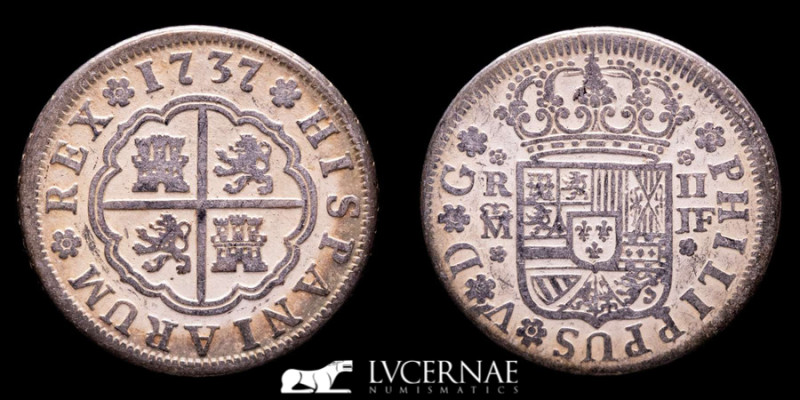 Spain - Felipe V (1700 - 1746)

Silver 2 Reales (5.63 g. 27 mm.) minted in Madri...