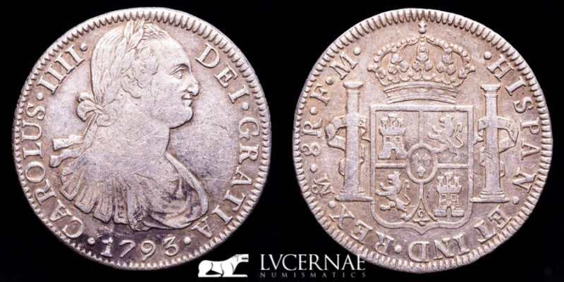 Spain - Carlos IV (1788 - 1808). 

Silver 8 reales minted in the year 1793 F·M. ...