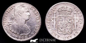 Carlos IV (1788-1808) Silver 8 Reales 26,71 g., 40 mm. Mexico FT 1803 GVF