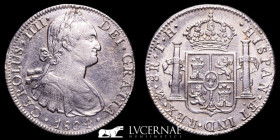 Carlos IV (1788 - 1808) Silver 8 Reales 26,71 g., 40 mm. Mexico 1804 TH nEF