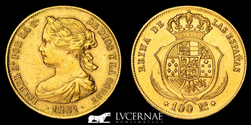 Spain - Isabel II (1833 - 1868). 

100 Reales of gold minted in the Madrid mint ...