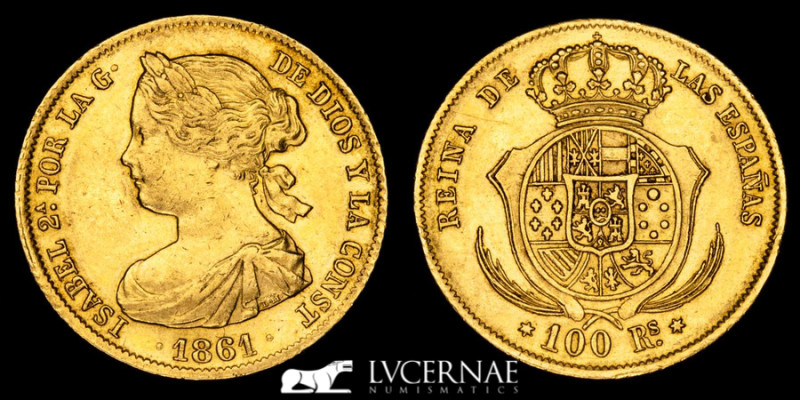 Spain - Isabel II (1833 - 1868). 

100 Reales of gold minted in the Madrid mint ...