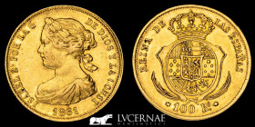 Isabel II Gold .900 100 reales 8.43 g, 22 mm Madrid 1861 nEF