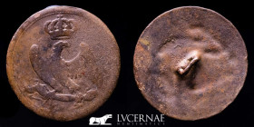 Napoleonic War - French bronze Military Button 3.85 g. 26 mm. Paris 1808-1814 gVF
