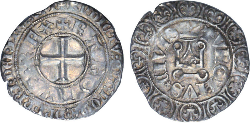 CHARLES V le Sage (1364-1380)
Gros tournois, 2e émission
 - TTB 35 (TTB)
Rare...