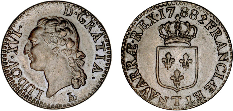 LOUIS XVI (1774-1792/93)
1/2 sol
1788 T - SUP 59 (SUP)



DR 613, D 1715, ...