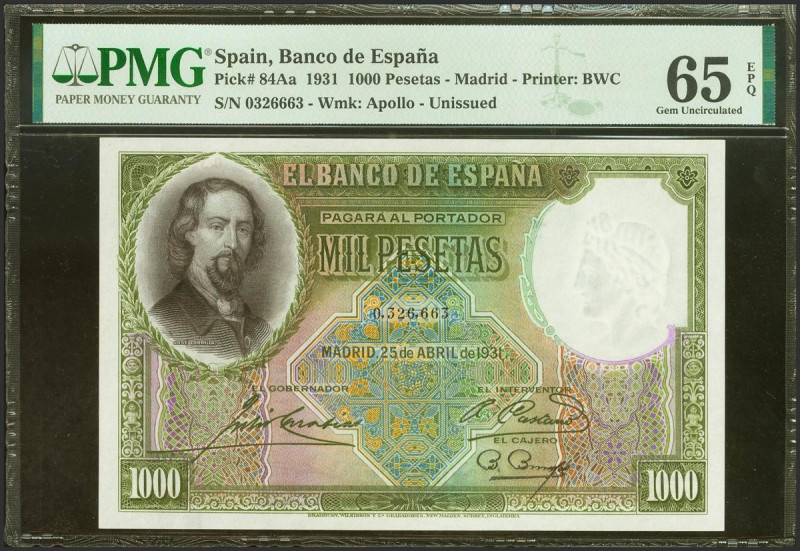 1000 Pesetas. 25 de Abril de 1931. Sin serie. (Edifil 2023: 362, Pick: 84Aa). Mu...