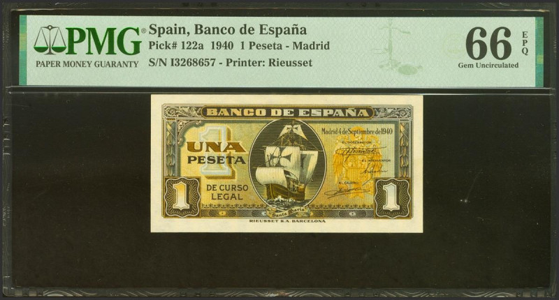 1 Pesetas. 4 de Septiembre de 1940. Serie I, última serie emitida. (Edifil 2023:...