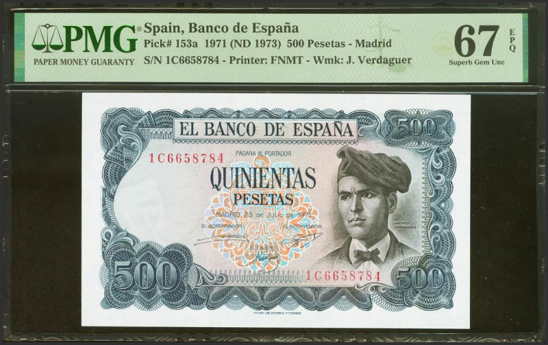 500 Pesetas. 23 de Julio de 1971. Serie 1C. (Edifil 2021: 473a, Pick: 153a). Rar...