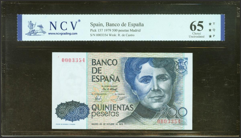 500 Pesetas. 23 de Octubre de 1979. Sin serie y numeración baja. (Edifil 2021: 4...