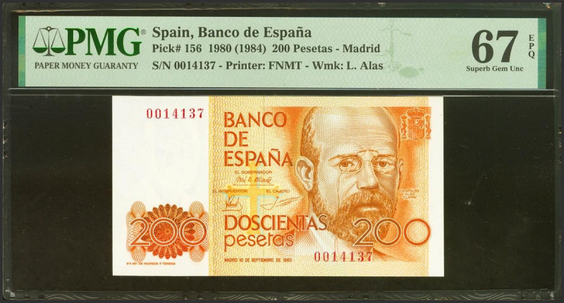 200 Pesetas. 16 de Septiembre de 1980. Sin serie y numeración baja. (Edifil 2021...