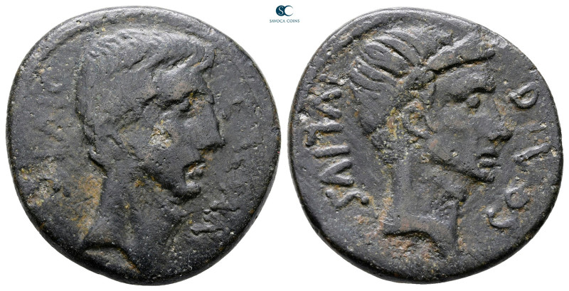 Italy. Uncertain mint. Augustus, with Divus Julius Caesar 27 BC-AD 14. 
Bronze ...