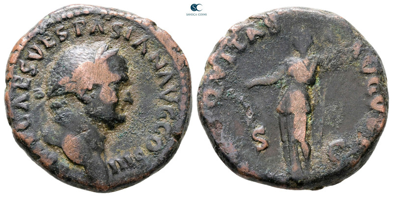 Vespasian AD 69-79. Rome
As Æ

26 mm, 11,49 g



Very Fine