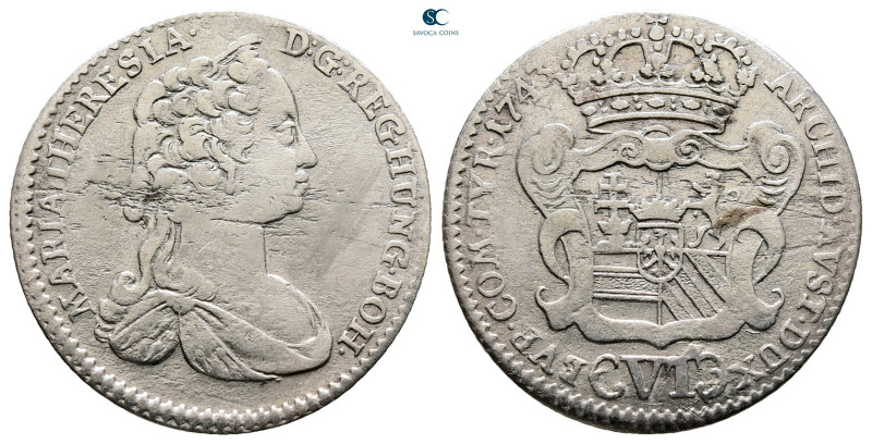 Austria. Maria Theresia AD 1740-1780. 
6 Kreuzer AR

24 mm, 2,84 g



Ver...