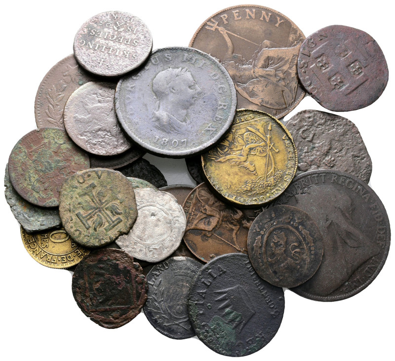 Italy, Germany, Great Britain, Germany, France etc, lot of 26 coins / SOLD AS SE...